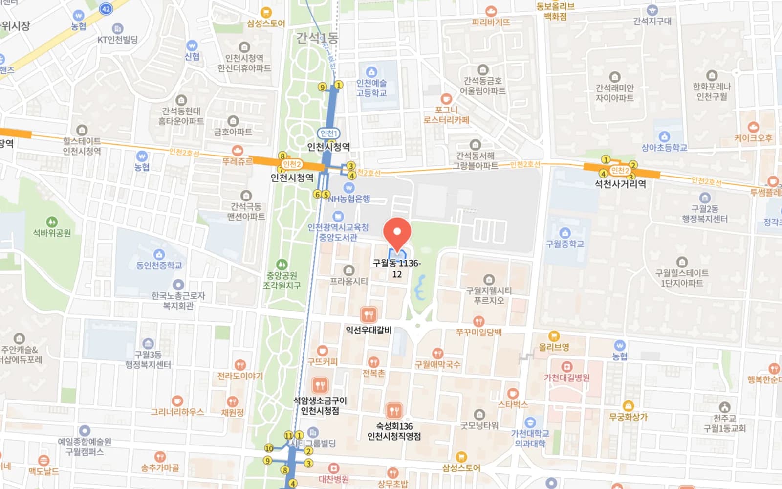 모델하우스 — 견본주택 위치 약도(인천 남동구 구월동 1136-12)